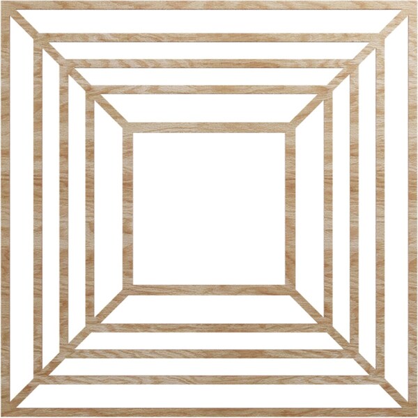 Ekena Millwork Raven Wood Fretwork Pierced Ceiling Medallion, Red Oak, 34"OD x 12 1/2"ID x 1/4"T CMWP34X34X0250RARO - main